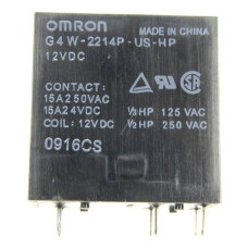 OMRON 12VDC 15A-250VAC G4W-2214P-US-HP-DC12 RELAIS, 2 SCHLIESSER G4W2214PUSHPDC12